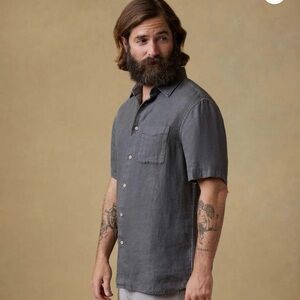 New Faherty Men’s SS Palma Linen Summer Shirt Size: Small